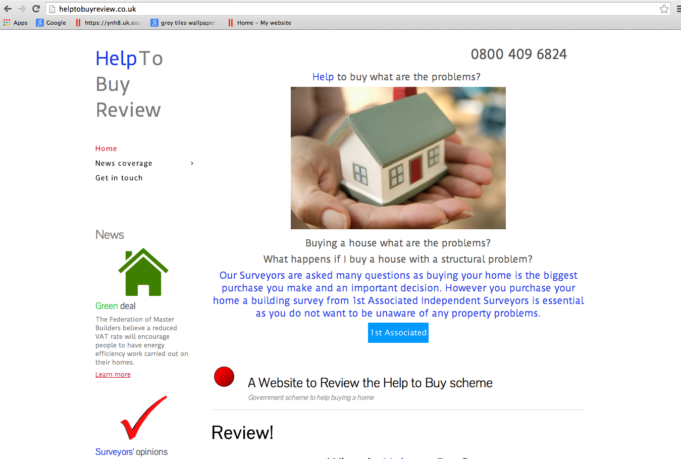Website Brief - Take a look at HelpToBuyReview.co.uk