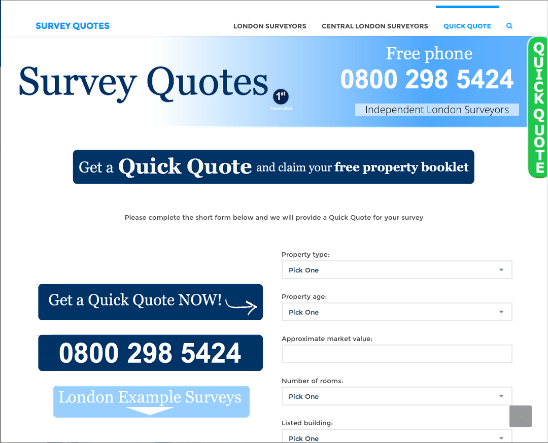 Survey Quotes Website
