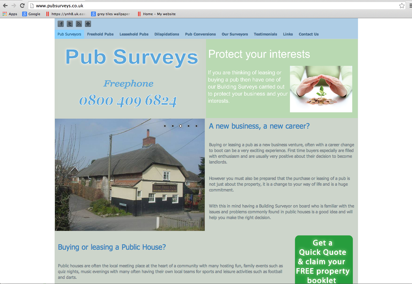 Website Brief - pubsurveys.co.uk